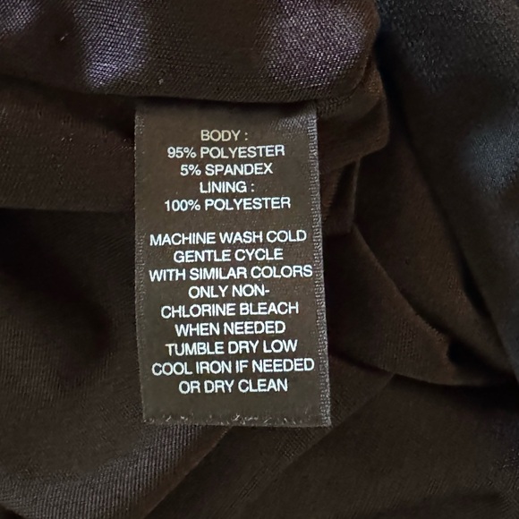 White House Black Market Drape Neck Black Mini Dress size Small - Picture 5 of 9